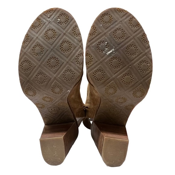 UGG Valencia Peep Toe Heeled Ankle Booties Size 9.5 - Picture 7 of 11